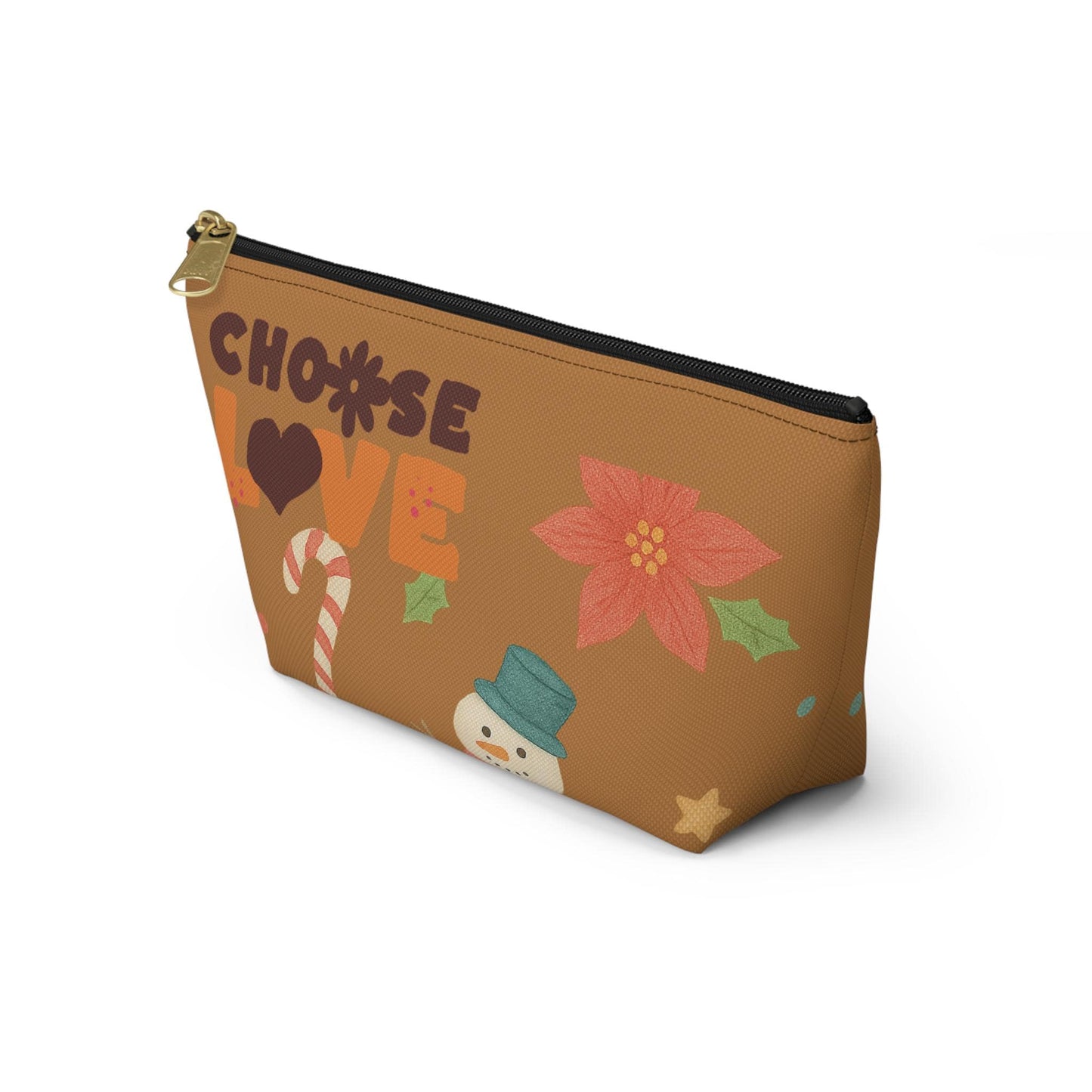 Christmas Accessory Pouch | Snowman & Candy Cane Holiday Design