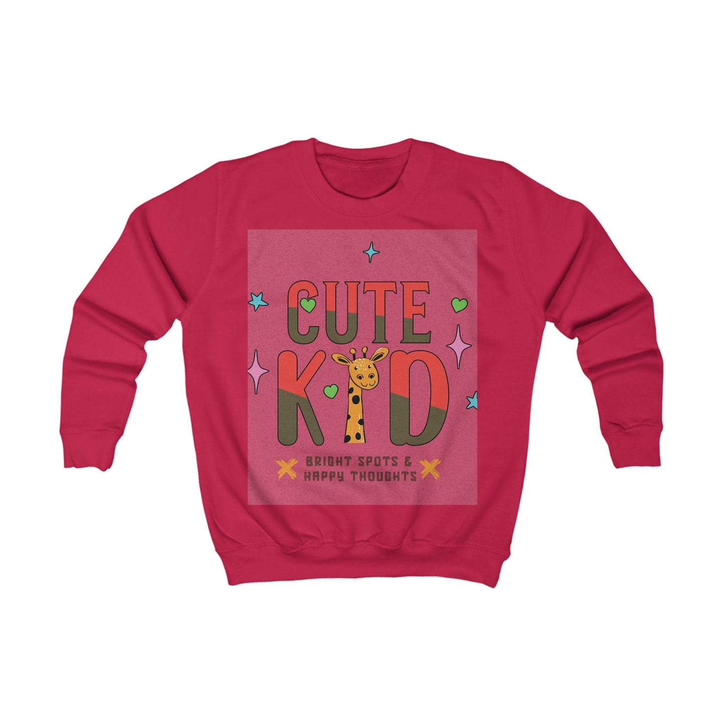 Kid's Giraffe Sweatshirt | Playful Animal Tee, Bright Spots Design