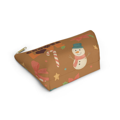 Christmas Accessory Pouch | Snowman & Candy Cane Holiday Design