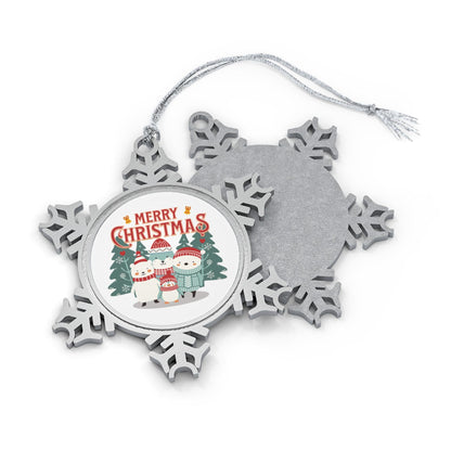 Pewter Snowflake Ornament | Merry Christmas Holiday Decoration