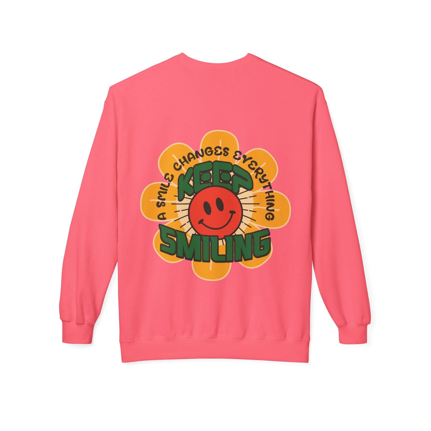 Retro 70s Smiley Flower Graphic Sweatshirt | Cozy Crewneck