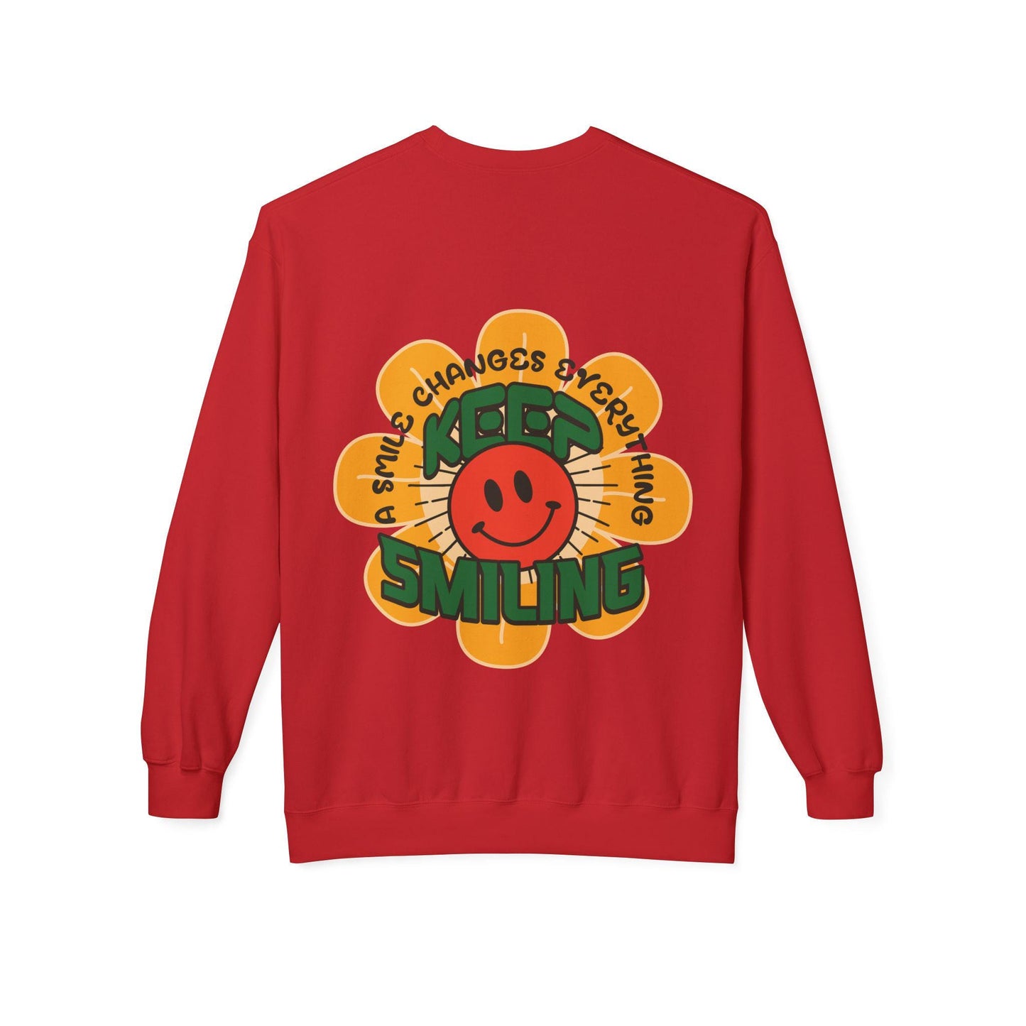 Retro 70s Smiley Flower Graphic Sweatshirt | Cozy Crewneck