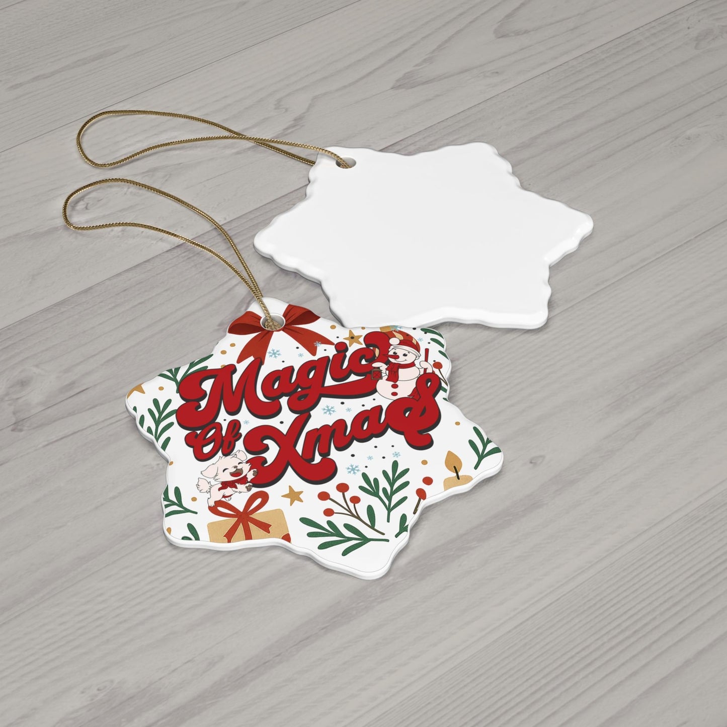 Magic of Xmas Ceramic Ornament | Round Holiday Ornament For Decoration