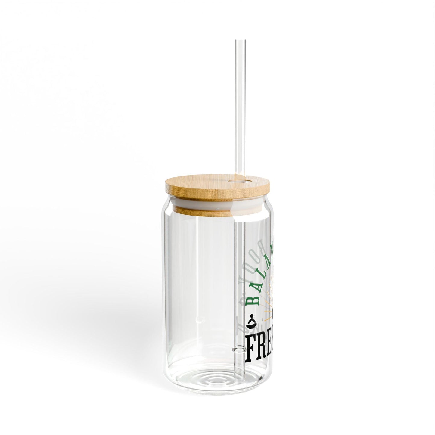 Balance Body Sipper Glass | Bamboo Lid, Tritan Straw (16oz)