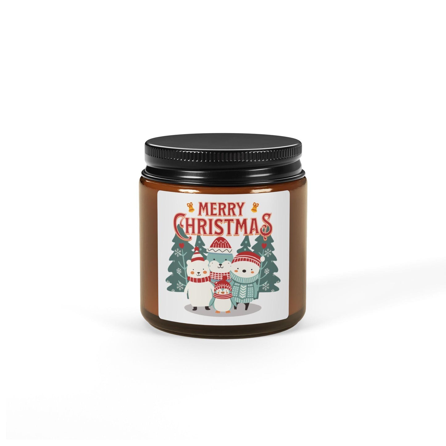 Merry Christmas Snowman Family Candle | Warm Light, Gentle Fragrance, and a Little Holiday Cheer