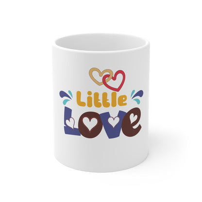 Little Love Mug | Cheerful Heart Typography Ceramic Drinkware
