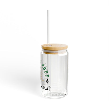 Balance Body Sipper Glass | Bamboo Lid, Tritan Straw (16oz)