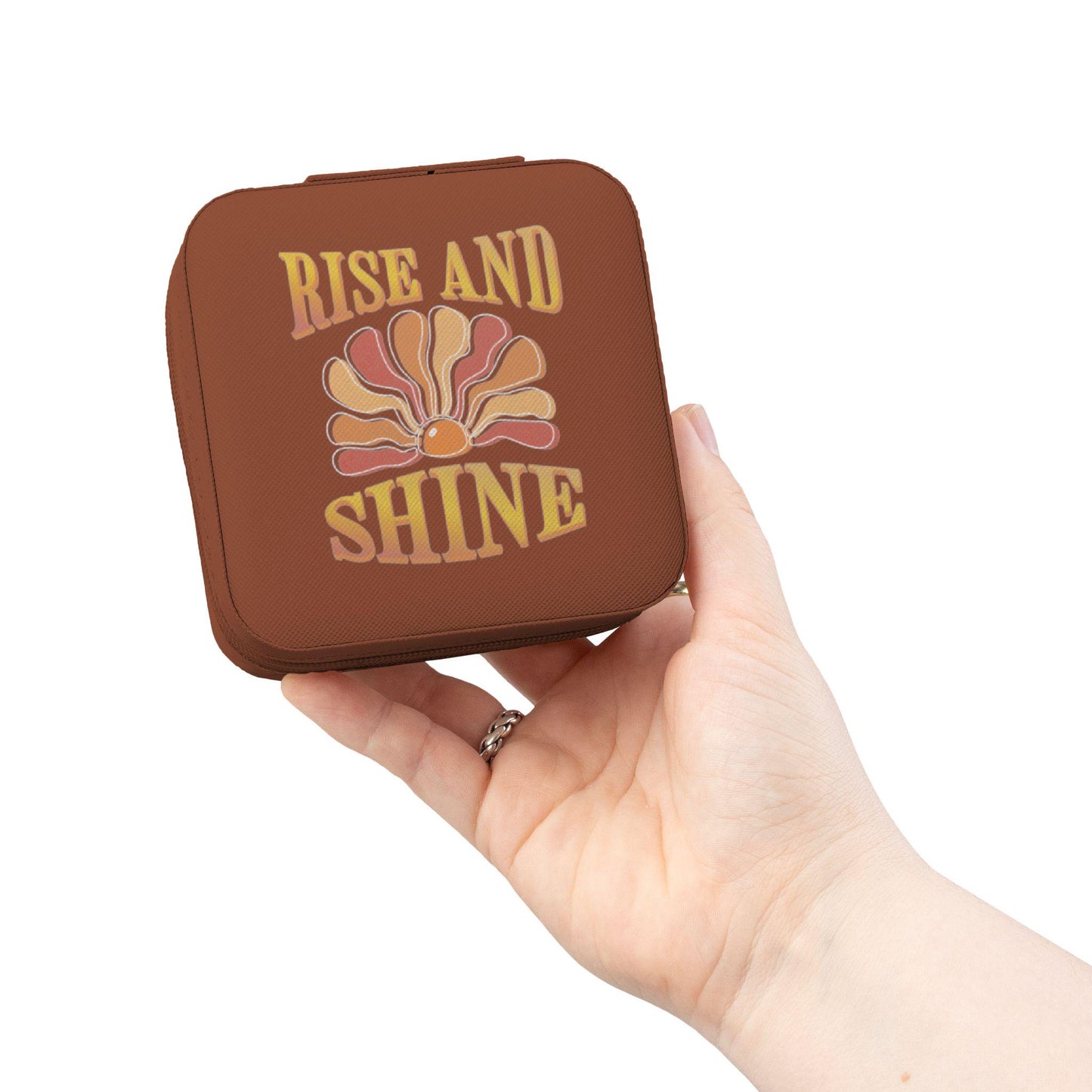 Rise and Shine Jewelry Travel Case | Compact Blush Pink Organizer