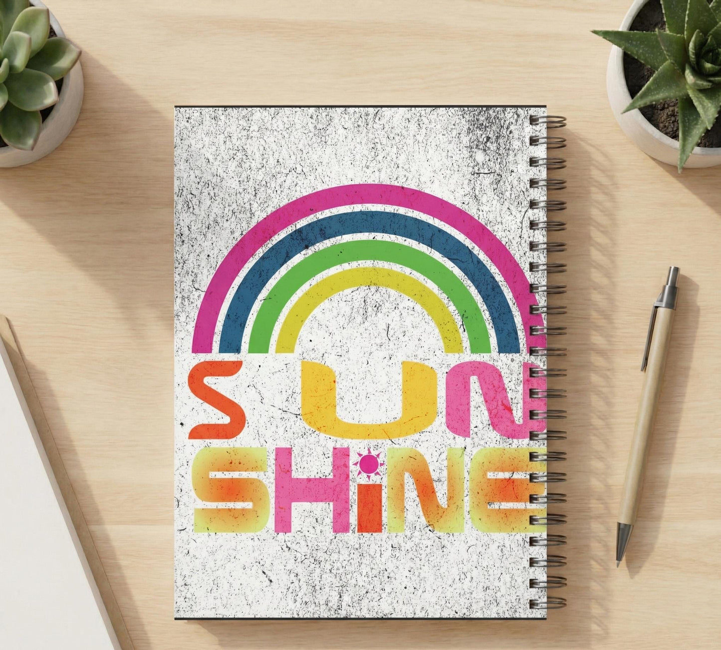 Stay Positive Work Hard Make It Happen Spiral Notebook | Motivational Notebook | Vibrant Spiral Notebook