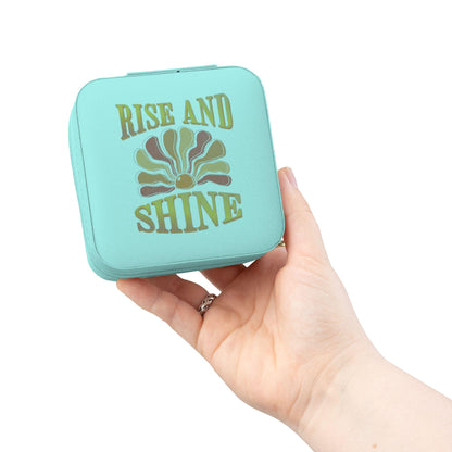 Rise and Shine Jewelry Travel Case | Compact Blush Pink Organizer