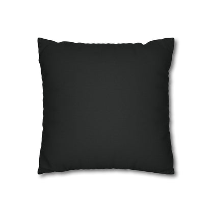 Grow Happy Flower Graphic Pillow | Cute Kawaii Plant Illustration | Soft, Square Accent Pillow Cover
