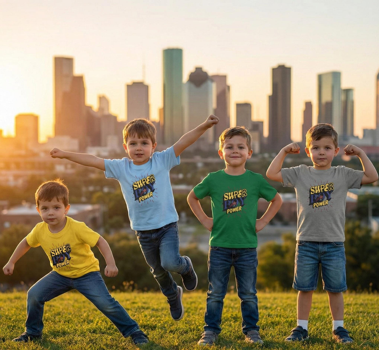 Super Boy Power Infant Tee | Comic Hero Text Graphic | Soft, Light, and Built for Little Adventurers