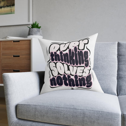Mindset Is Everything brain illustration Square Pillow | Motivational Quote pillow