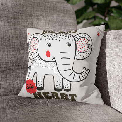 Elephant & Dino Pillowcase | Square Throw Pillowcase In 4 Sizes