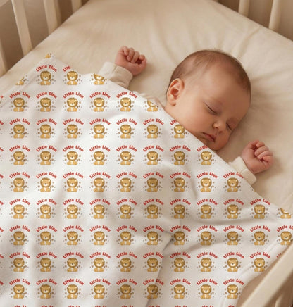 Little Lion Baby Blanket | Fleece Throw, Nursery Decor (30x40)
