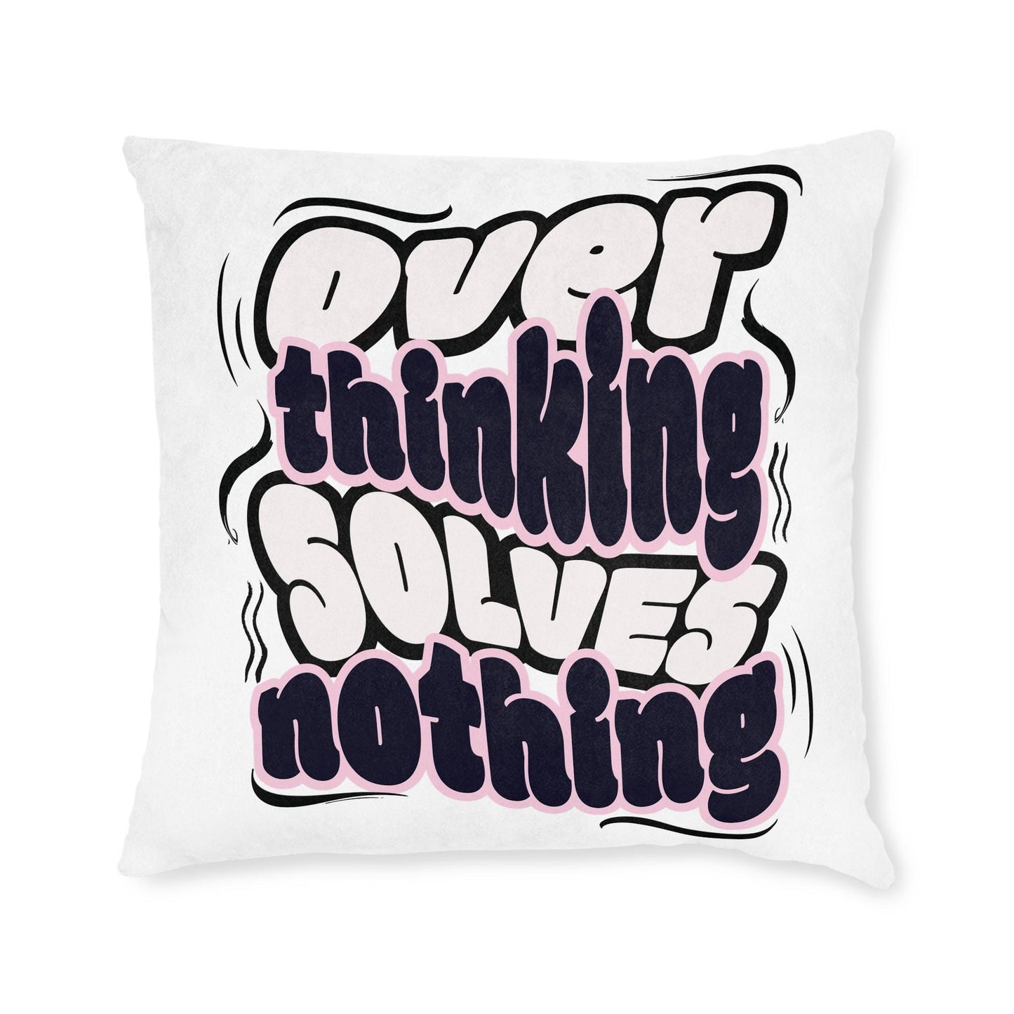 Mindset Is Everything brain illustration Square Pillow | Motivational Quote pillow