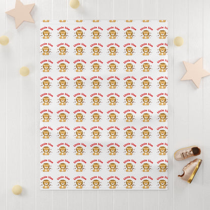 Little Lion Baby Blanket | Fleece Throw, Nursery Decor (30x40)