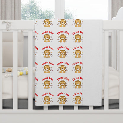 Little Lion Baby Blanket | Fleece Throw, Nursery Decor (30x40)