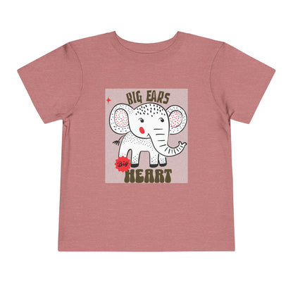 Big Ears Big Heart elephant toddler tee | cute kids graphic | Tiny Joys and Big-Hearted Charm Toddler Tee