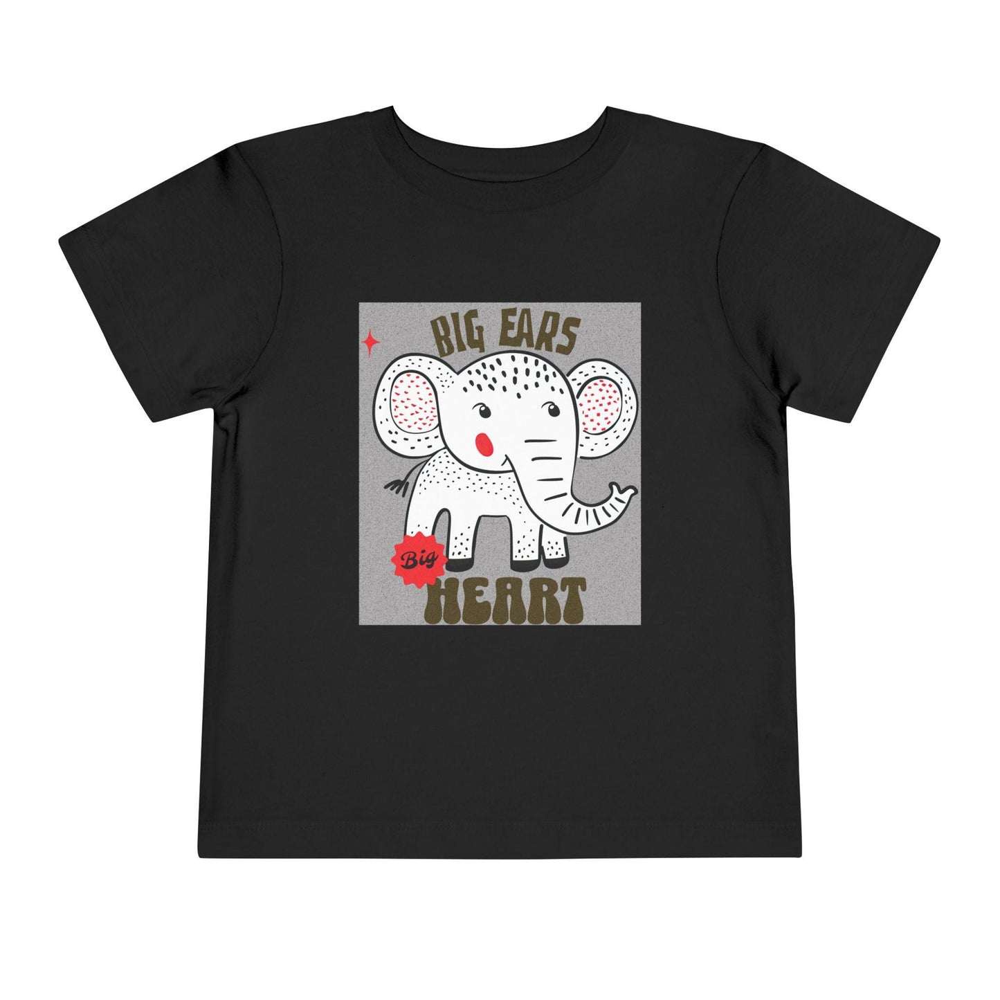 Big Ears Big Heart elephant toddler tee | cute kids graphic | Tiny Joys and Big-Hearted Charm Toddler Tee
