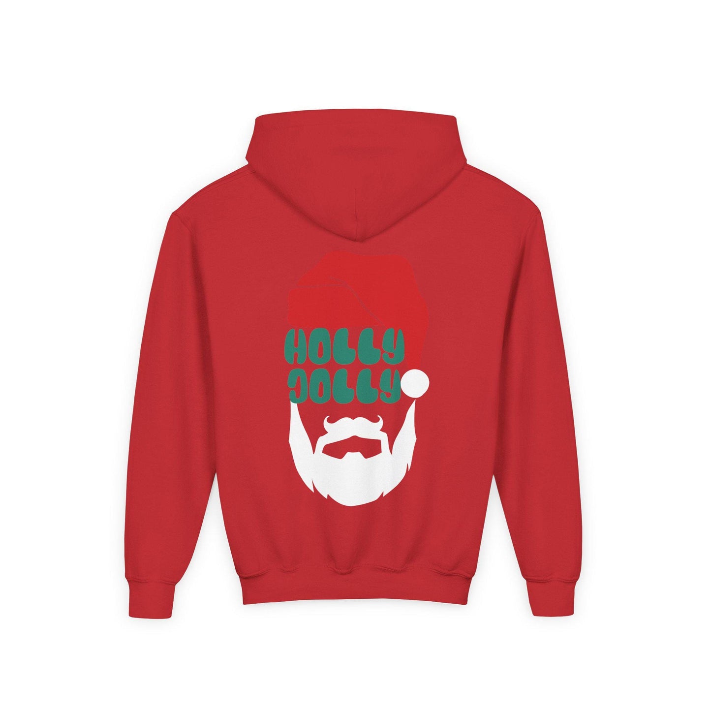 Holly Jolly Santa Youth Hoodie | Retro Holiday Sweatshirt