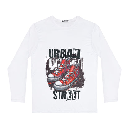 Red Sneakers Urban Street graphic Long Sleeve Shirt | Skate Shoes Tee | Lightweight Long-Sleeve Shirt