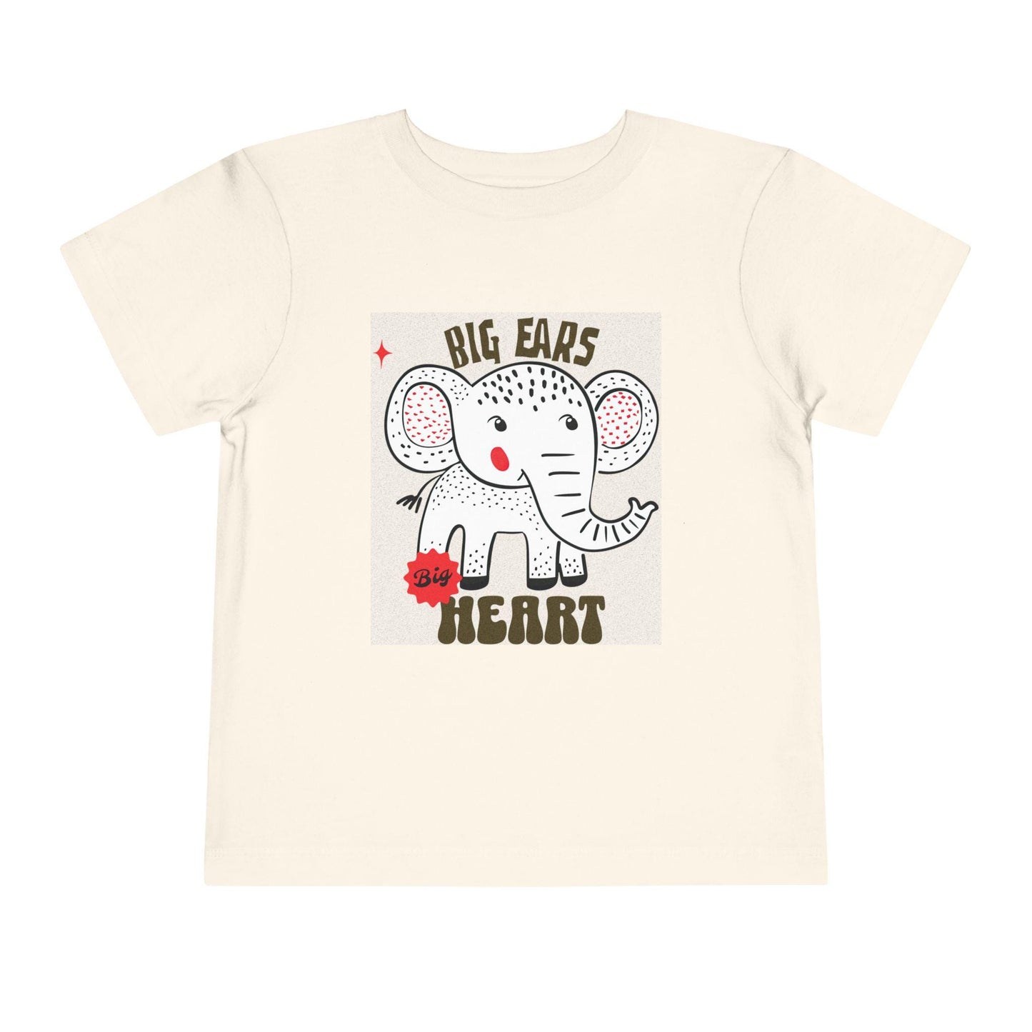 Big Ears Big Heart elephant toddler tee | cute kids graphic | Tiny Joys and Big-Hearted Charm Toddler Tee