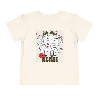 Big Ears Big Heart elephant toddler tee | cute kids graphic | Tiny Joys and Big-Hearted Charm Toddler Tee