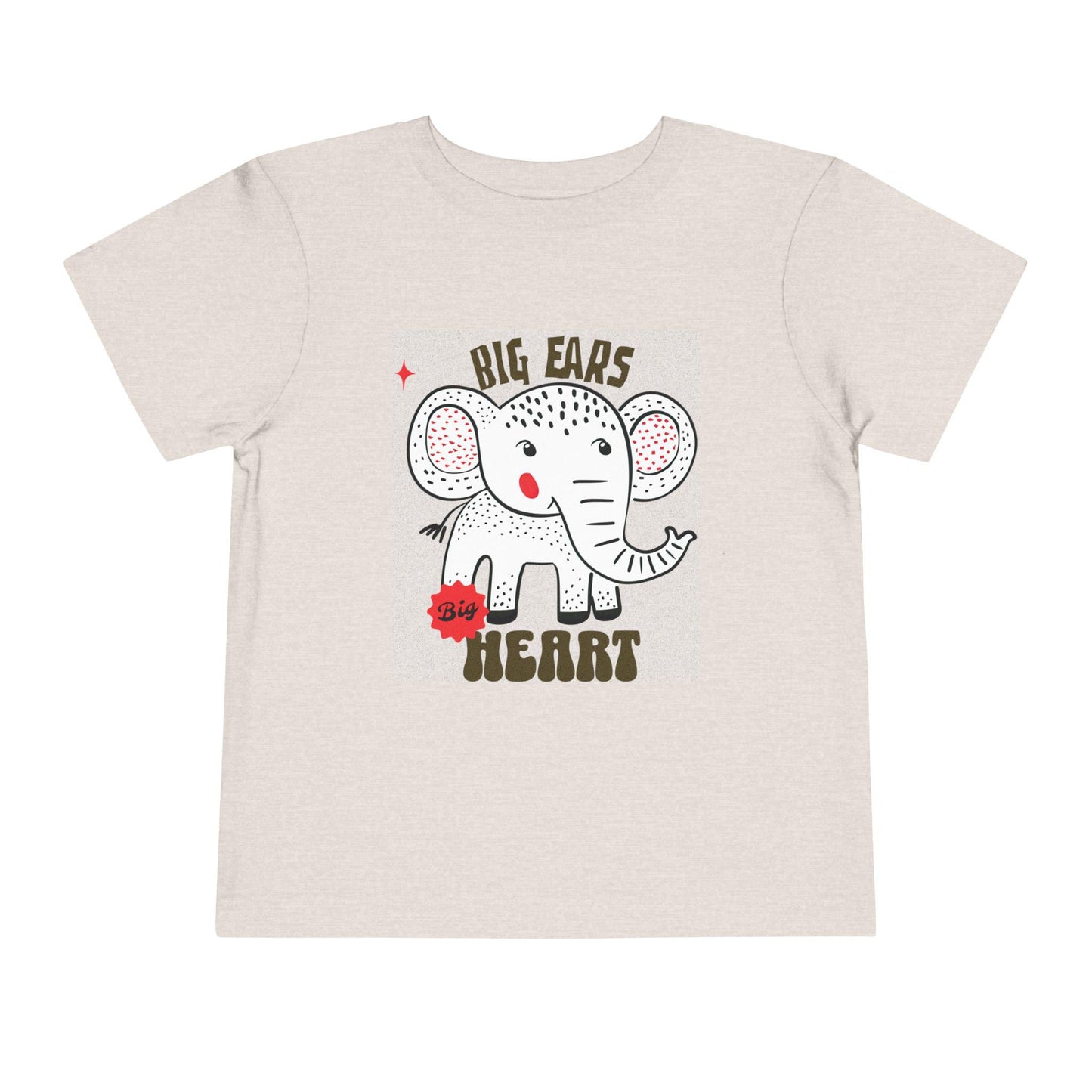 Big Ears Big Heart elephant toddler tee | cute kids graphic | Tiny Joys and Big-Hearted Charm Toddler Tee