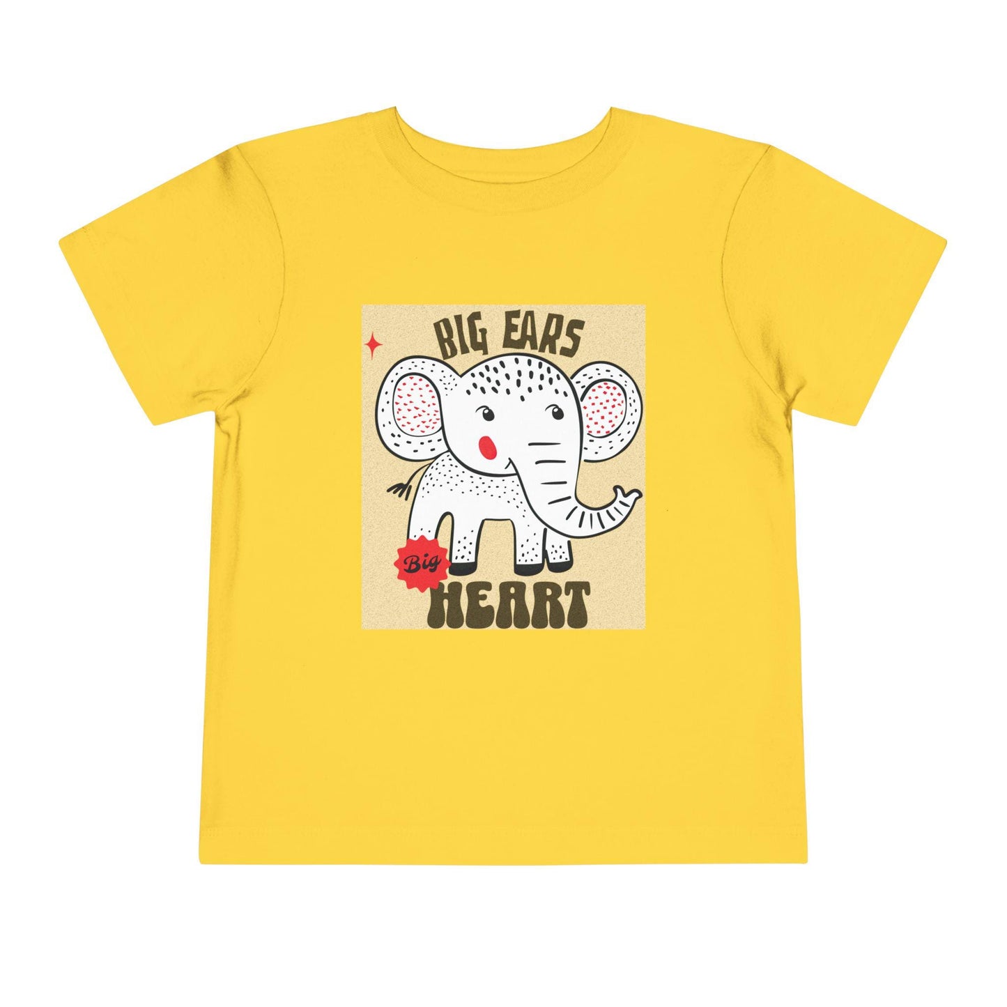 Big Ears Big Heart elephant toddler tee | cute kids graphic | Tiny Joys and Big-Hearted Charm Toddler Tee