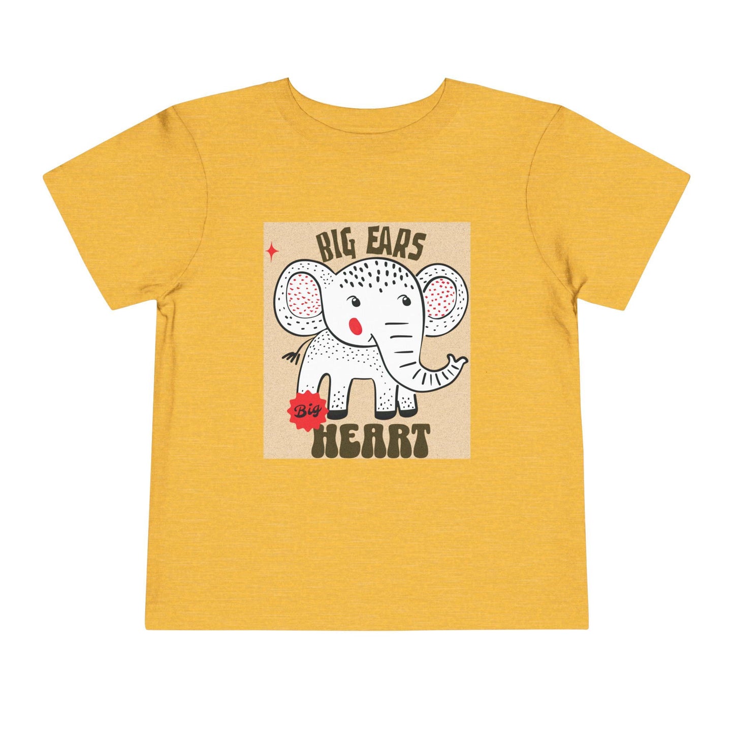 Big Ears Big Heart elephant toddler tee | cute kids graphic | Tiny Joys and Big-Hearted Charm Toddler Tee