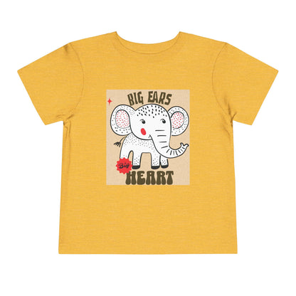Big Ears Big Heart elephant toddler tee | cute kids graphic | Tiny Joys and Big-Hearted Charm Toddler Tee