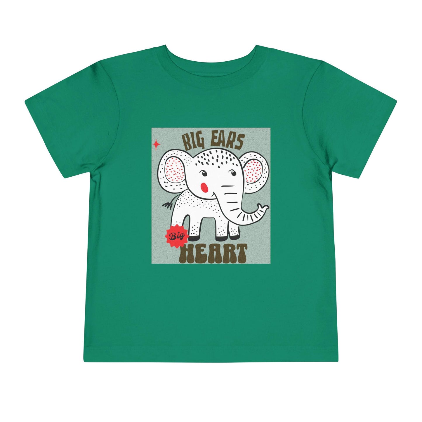 Big Ears Big Heart elephant toddler tee | cute kids graphic | Tiny Joys and Big-Hearted Charm Toddler Tee