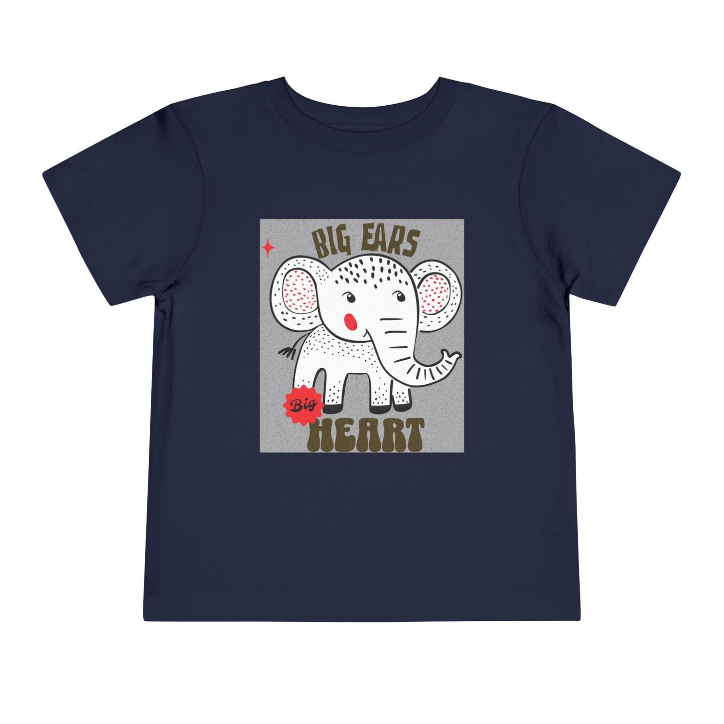 Big Ears Big Heart elephant toddler tee | cute kids graphic | Tiny Joys and Big-Hearted Charm Toddler Tee