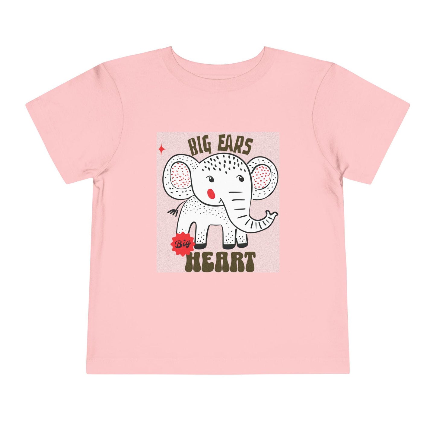 Big Ears Big Heart elephant toddler tee | cute kids graphic | Tiny Joys and Big-Hearted Charm Toddler Tee