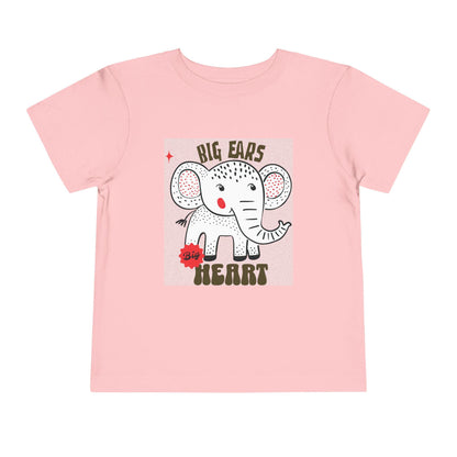 Big Ears Big Heart elephant toddler tee | cute kids graphic | Tiny Joys and Big-Hearted Charm Toddler Tee