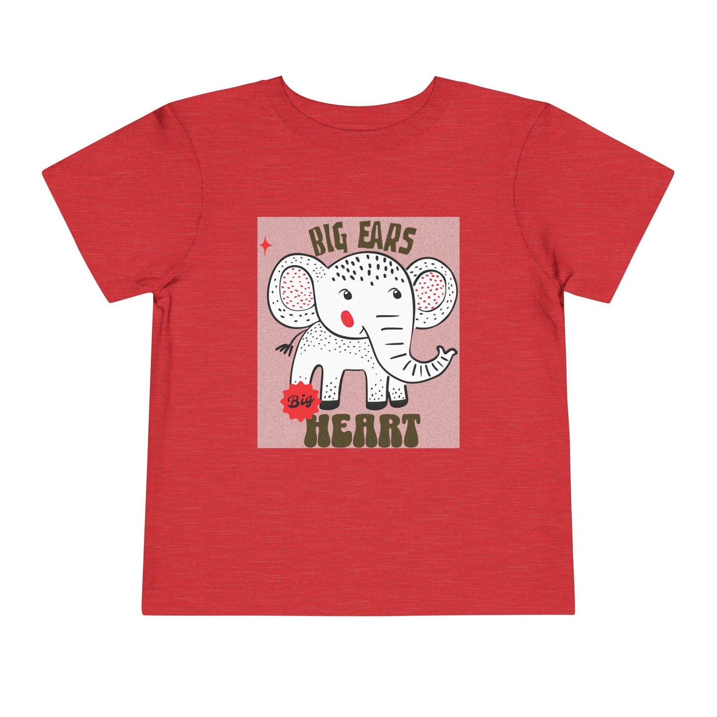 Big Ears Big Heart elephant toddler tee | cute kids graphic | Tiny Joys and Big-Hearted Charm Toddler Tee