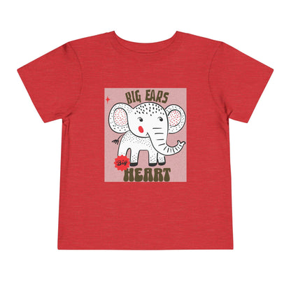Big Ears Big Heart elephant toddler tee | cute kids graphic | Tiny Joys and Big-Hearted Charm Toddler Tee