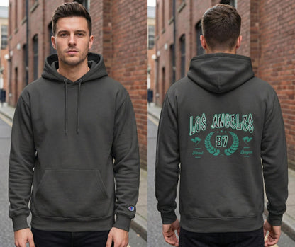 Los Angeles 87 Retro Logo Hoodie | Vintage Sports Crest | Champion Hoodie
