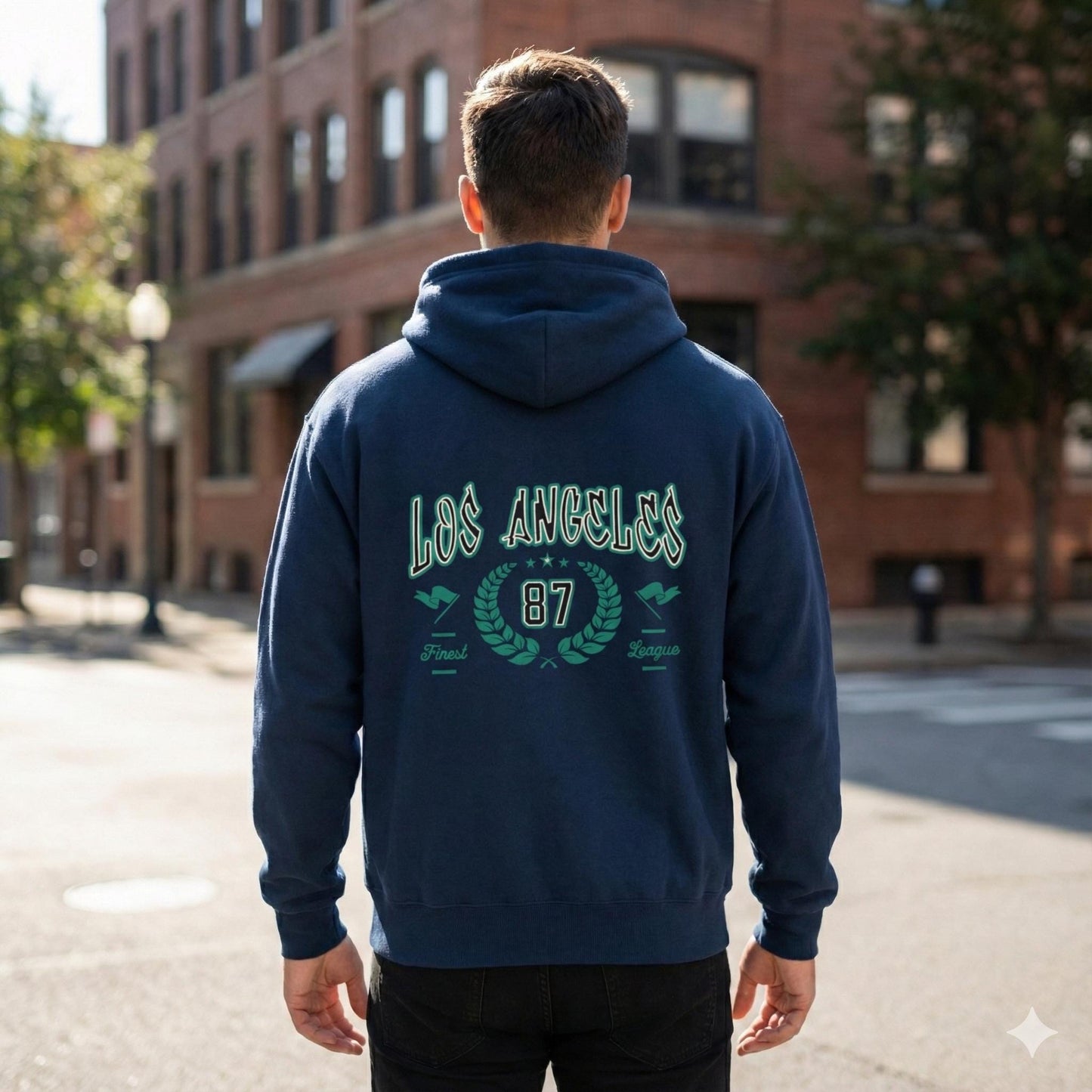 Los Angeles 87 Retro Logo Hoodie | Vintage Sports Crest | Champion Hoodie