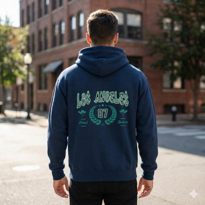 Los Angeles 87 Retro Logo Hoodie | Vintage Sports Crest | Champion Hoodie