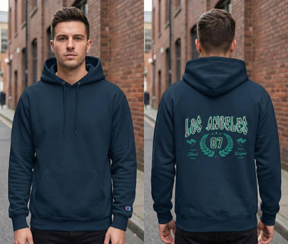 Los Angeles 87 Retro Logo Hoodie | Vintage Sports Crest | Champion Hoodie