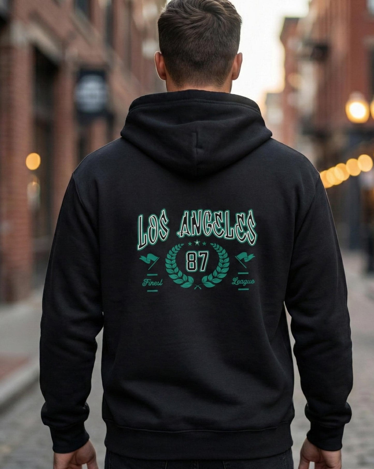 Los Angeles 87 Retro Logo Hoodie | Vintage Sports Crest | Champion Hoodie