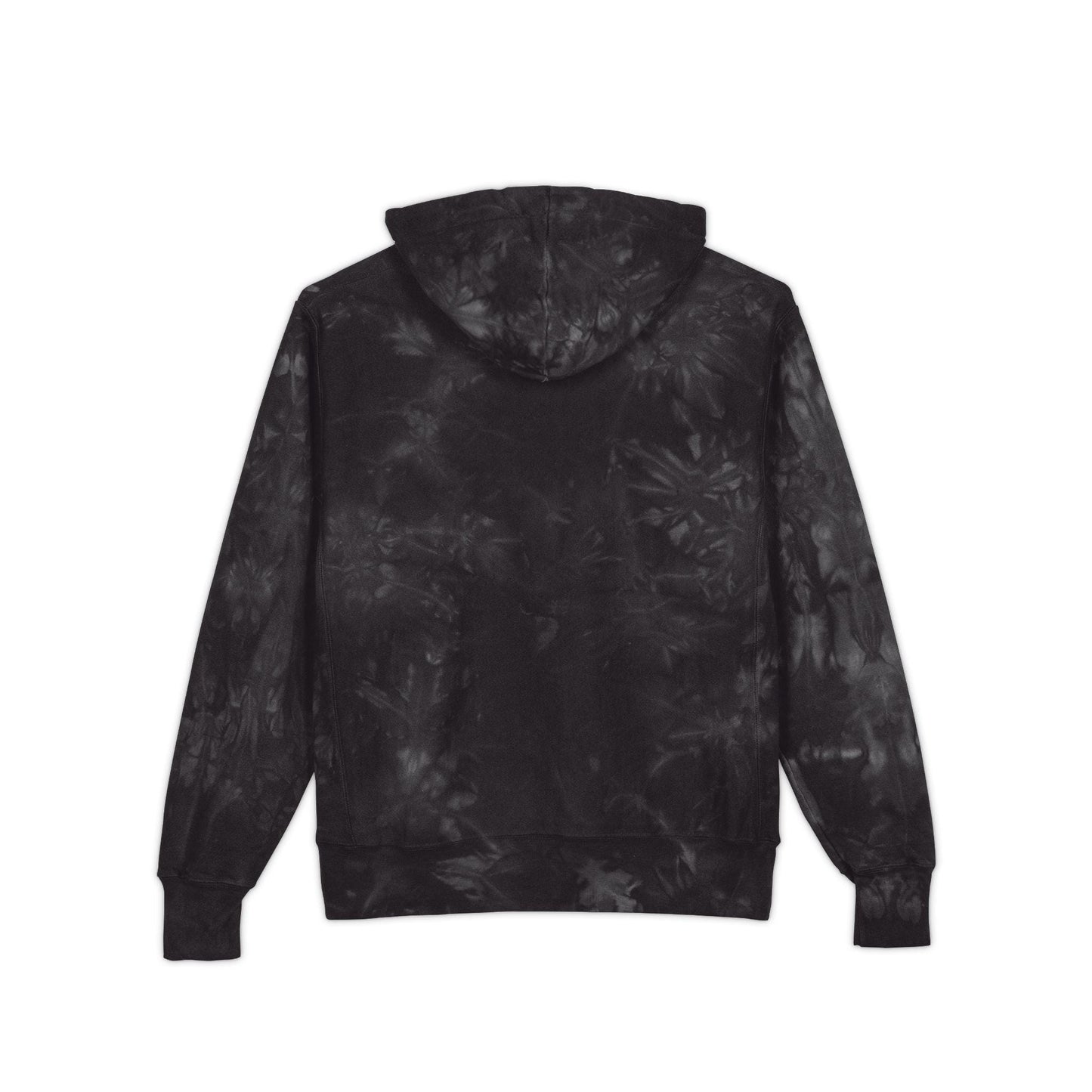 Altitude Script Embroidered Hoodie | Black Tie-Dye Hoodie | Deep Charcoal Scrunch-Tie-Dye