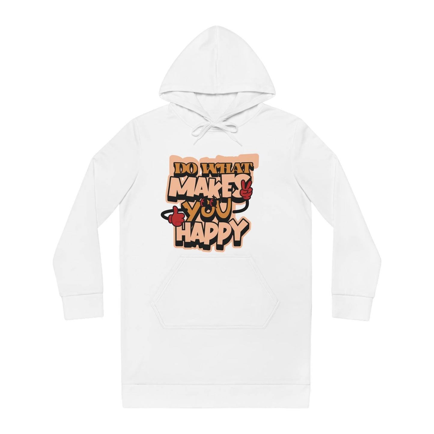 Positive Quote Hoodie Dress | Streetwear Graphic Print