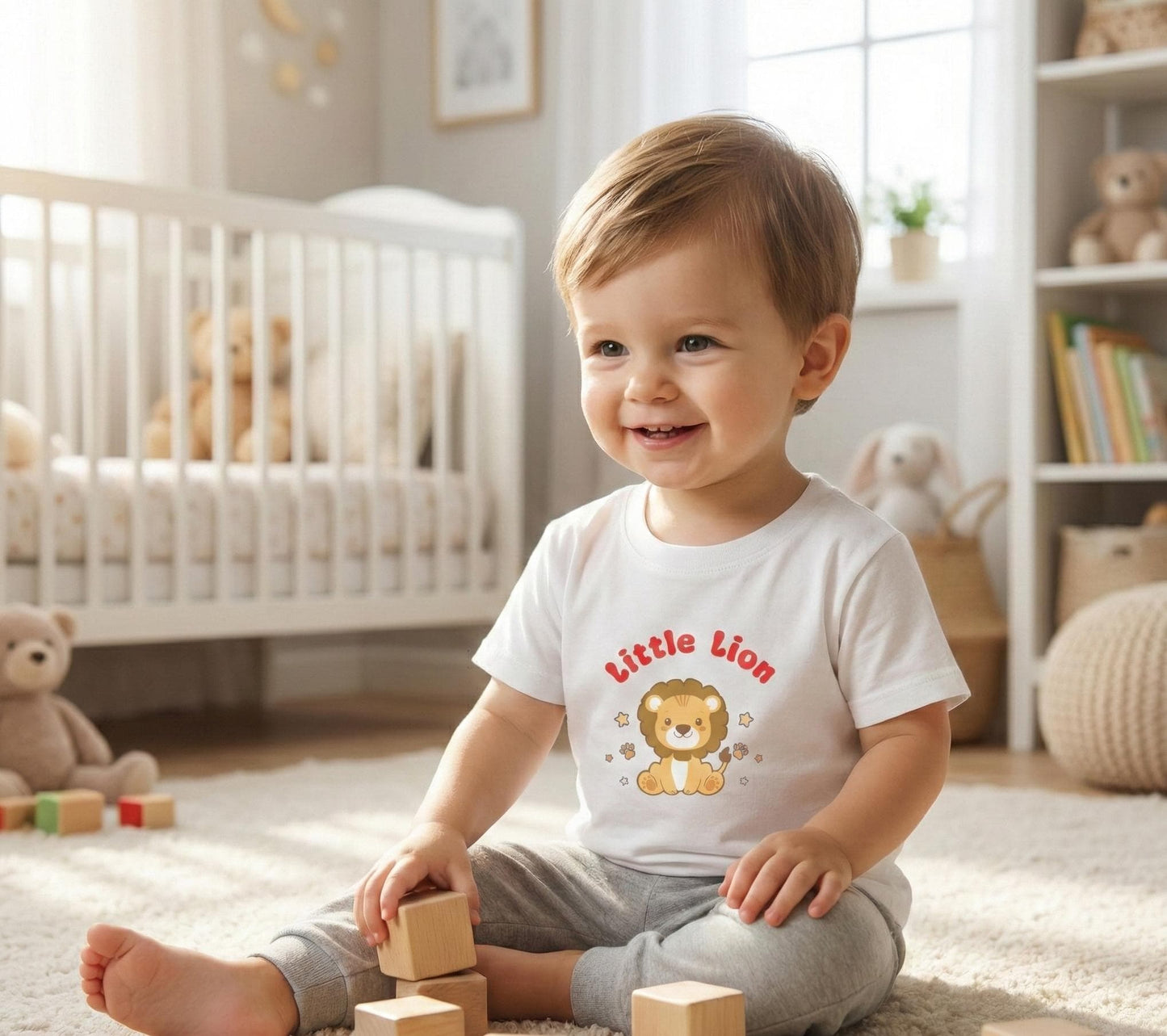 Little Lion Baby Tee | Cartoon Lion, Soft Cotton Shirt
