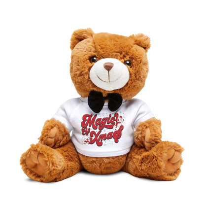 Plush Teddy Bear with Bow Tie | Custom T-Shirt (7x10 in)