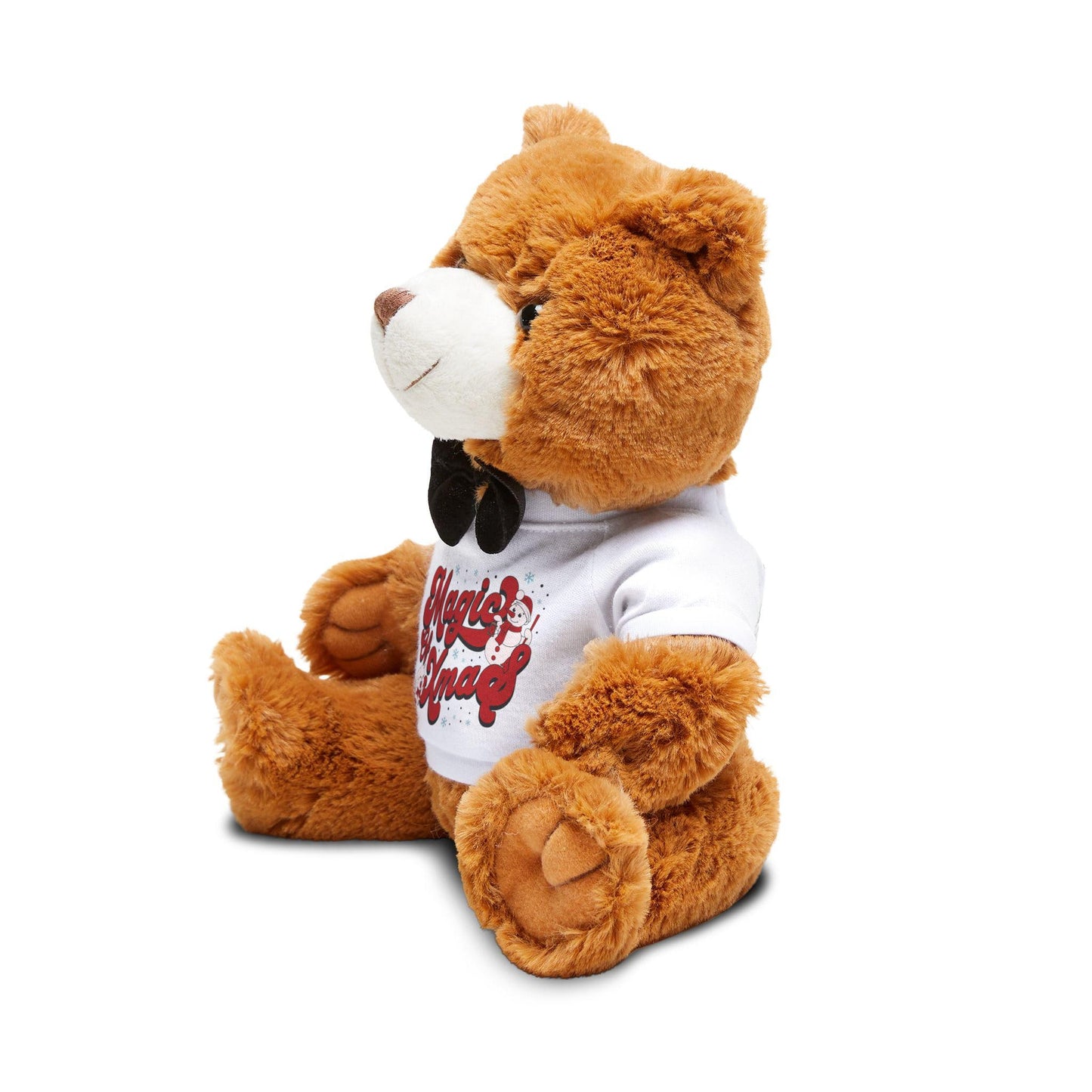 Plush Teddy Bear with Bow Tie | Custom T-Shirt (7x10 in)