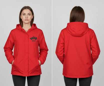 Riot Squad front chest logo Windbreaker Jacket | Minimal black graphic, hooded zip | Full-Zip Windbreaker