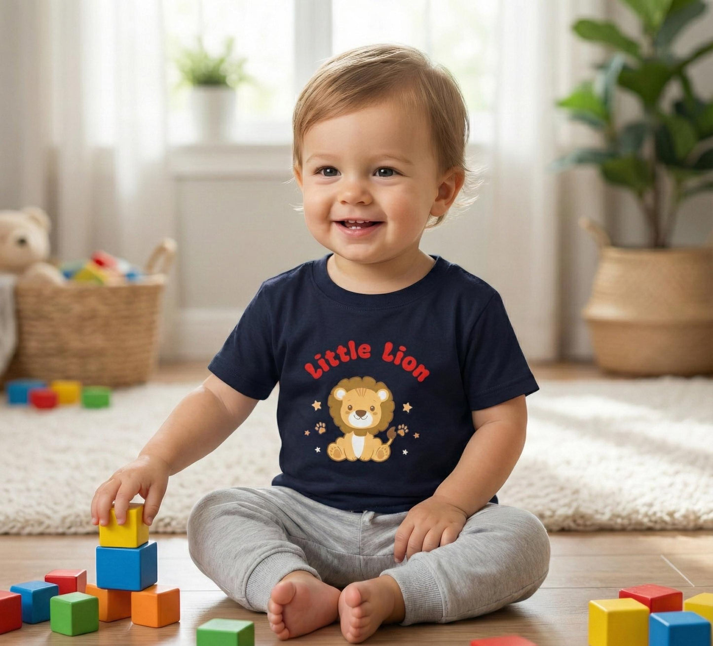 Little Lion Baby Tee | Cartoon Lion, Soft Cotton Shirt